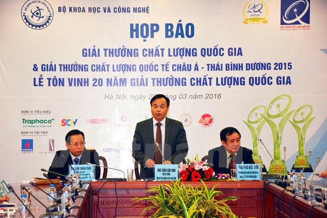 77 doanh nghiệp được trao Giải thưởng Chất lượng Quốc gia 2015