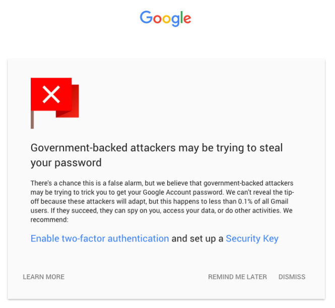 Cảnh báo mới của Google với tài khoản Gmail