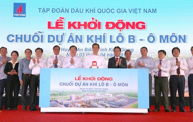 Thủ tướng Nguyễn Tấn Dũng bấm nút khởi động chuỗi dự án Khí Lô B-Ô Môn