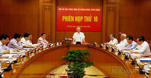 Ban Chỉ đạo Trung ương về phòng chống tham nhũng gồm 16 thành viên