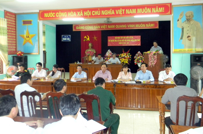 Ứng cử viên đại biểu HĐND tỉnh tiếp xúc cử tri