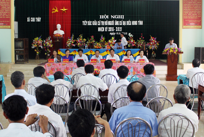 Ứng cử viên đại biểu HĐND tỉnh tiếp xúc cử tri