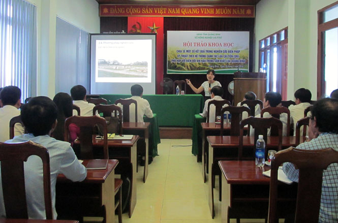Hội thảo khoa học chia sẻ kết quả nghiên cứu biện pháp kỹ thuật canh tác lúa cải tiến phù hợp với biến đổi khí hậu
