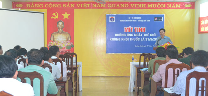Mít tinh hưởng ứng Ngày Thế giới không khói thuốc 31-5