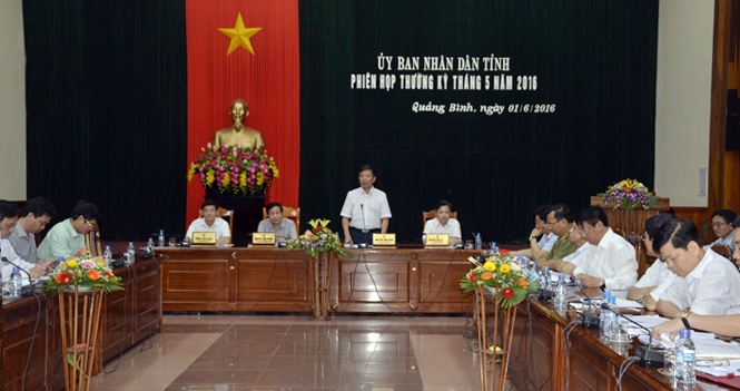 UBND tỉnh họp phiên thường kỳ tháng 5