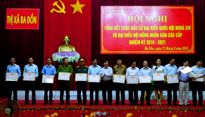 Thị xã Ba Đồn: Tổng kết công tác bầu cử đại biểu Quốc hội khóa XIV và đại biểu HĐND các cấp, nhiệm kỳ 2016-2021