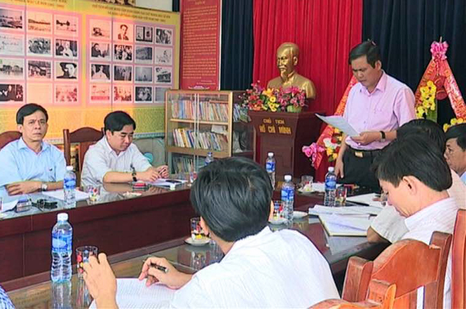 Lãnh đạo thị xã Ba Đồn kiểm tra tiến độ xây dựng nông thôn mới tại xã Quảng Hải