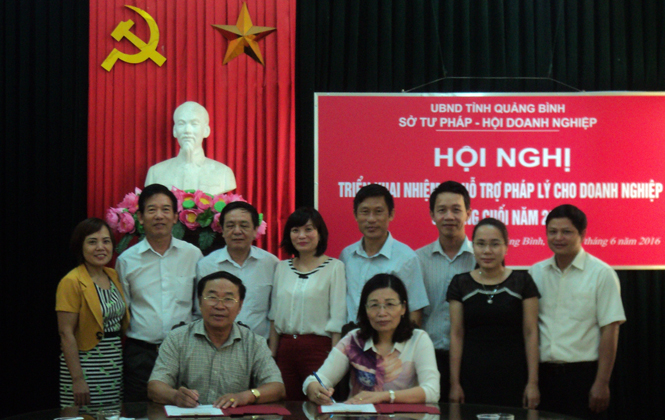 Sở Tư pháp-Hội Doanh nghiệp tỉnh: Ký kết chương trình phối hợp về hỗ trợ pháp lý cho doanh nghiệp