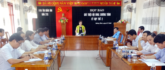Họp báo tuyên truyền về kỳ họp thứ 2 HĐND tỉnh khóa XVII, nhiệm kỳ 2016-2021