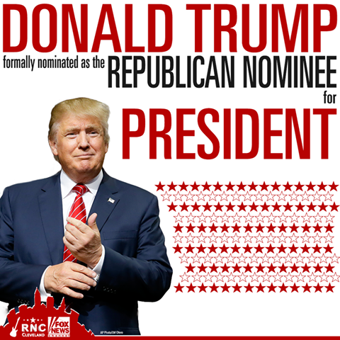 Donald Trump chính thức được đề cử làm ứng viên bầu cử Tổng thống Mỹ