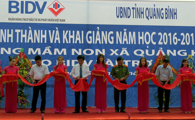 Bàn giao công trình Trường mầm non xã Quảng Kim