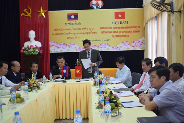 Hội đàm giữa Sở Thông tin, Văn hóa và Du lịch tỉnh Khăm Muộn và Đài Phát thanh-Truyền hình Quảng Bình