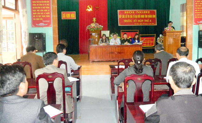 Đại biểu HĐND tỉnh tiếp xúc cử tri trước kỳ họp thứ 4, HĐND tỉnh khoá XVII