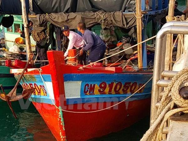 Cảnh sát biển Thái bắt giữ 2 tàu cá cùng 9 thủy thủ Việt Nam