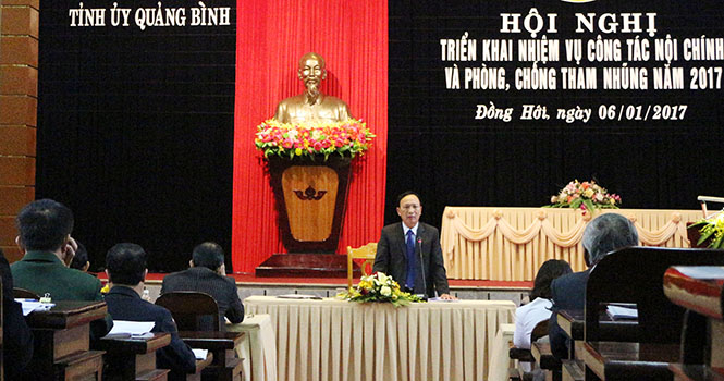 Nâng cao chất lượng công tác nội chính, góp phần tích cực giữ vững quốc phòng-an ninh, xây dựng hệ thống chính trị vững mạnh và phát triển kinh tế-xã hội
