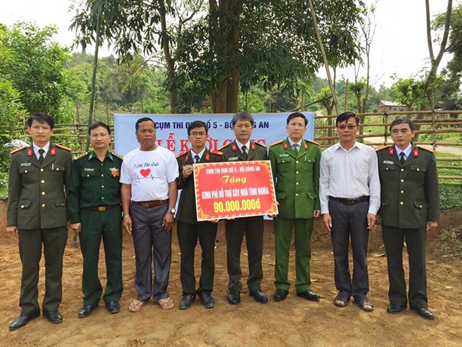 Xây nhà tình nghĩa cho cán bộ chiến sỹ công an gặp hoàn cảnh khó khăn
