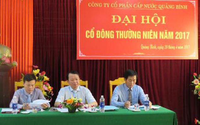 Đại hội cổ đông thường niên Công ty CP cấp nước Quảng Bình