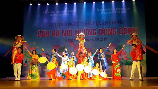 Hội diễn nghệ thuật quần chúng "Câu hò nối những dòng sông" năm 2017