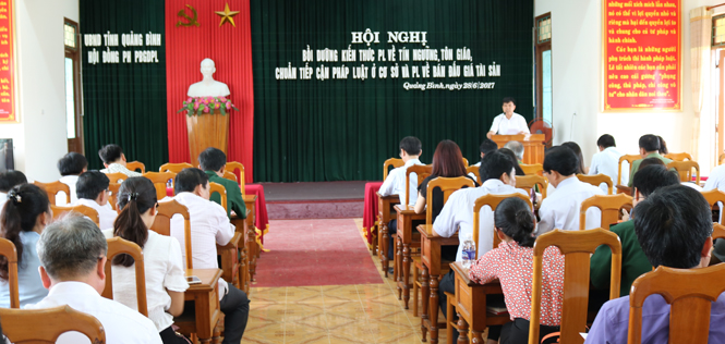 Bồi dưỡng kiến thức pháp luật cho báo cáo viên pháp luật cấp tỉnh