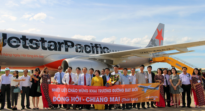 Hai chuyến bay đầu tiên từ Chiang Mai-Đồng Hới và ngược lại đạt 100% công suất