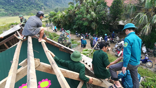 Minh Hóa khắc phục hậu quả bão số 10