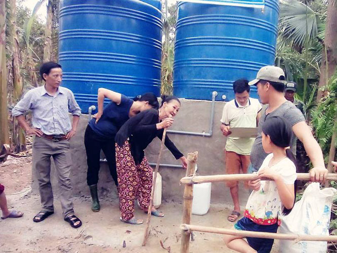 Hỗ trợ công trình giếng khoan cho bà con xã Đồng Hóa