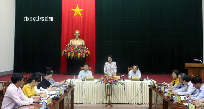 Phó Chủ tịch nước Đặng Thị Ngọc Thịnh thăm và làm việc tại Quảng Bình