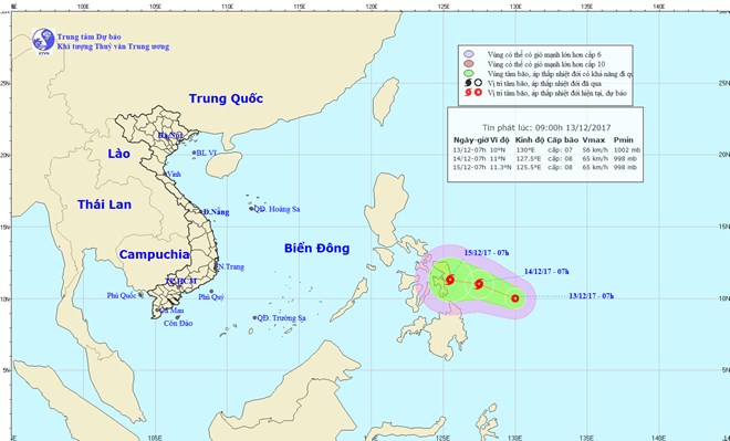 Xuất hiện áp thấp nhiệt đới gần Biển Đông, khả năng mạnh lên thành bão