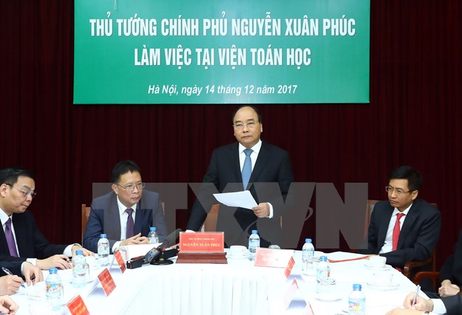 Thủ tướng Nguyễn Xuân Phúc làm việc với Viện Toán học Việt Nam