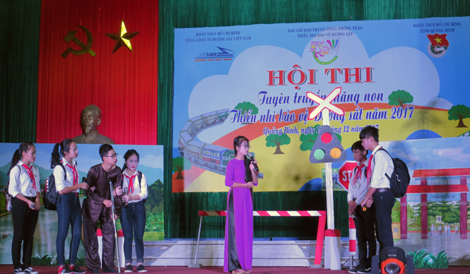 Hội thi tuyên truyền măng non thiếu nhi bảo vệ đường sắt