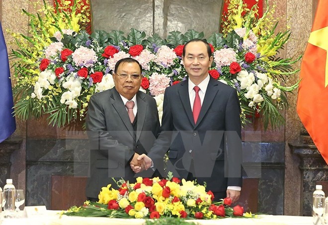 Chủ tịch nước Trần Đại Quang hội kiến Tổng Bí thư, Chủ tịch nước Lào