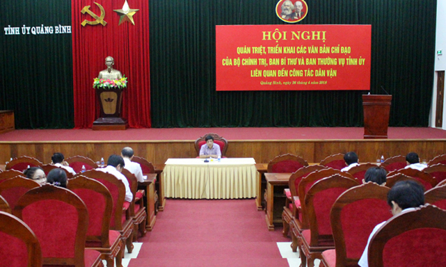 Hội nghị quán triệt, triển khai các văn bản liên quan đến công tác dân vận