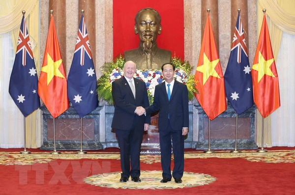 Chủ tịch nước Trần Đại Quang hội đàm với Toàn quyền Australia