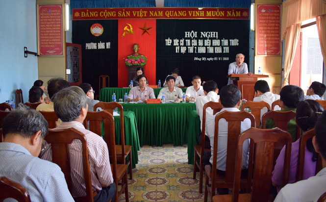Đại biểu HĐND tỉnh tiếp xúc cử tri trước kỳ họp thứ 7
