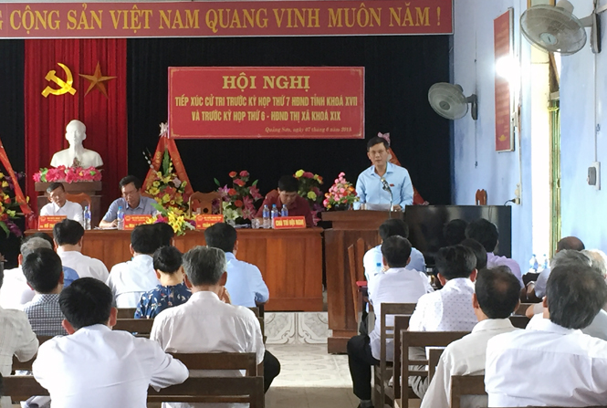 Đại biểu HĐND tỉnh tiếp xúc cử tri trước kỳ họp thứ 7, HĐND tỉnh khóa XVII