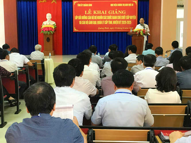 Khai giảng lớp bồi dưỡng cán bộ dự nguồn các chức danh chủ chốt, nhiệm kỳ 2020-2025