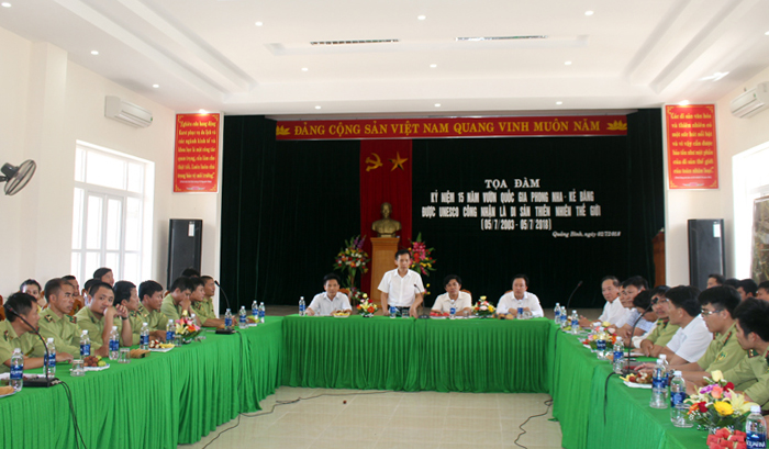 Toạ đàm kỷ niệm 15 năm Di sản Vườn quốc gia Phong Nha-Kẻ Bàng