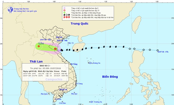 Bão số 3 suy yếu thành áp thấp nhiệt đới, Bắc-Bắc Trung Bộ vẫn mưa to