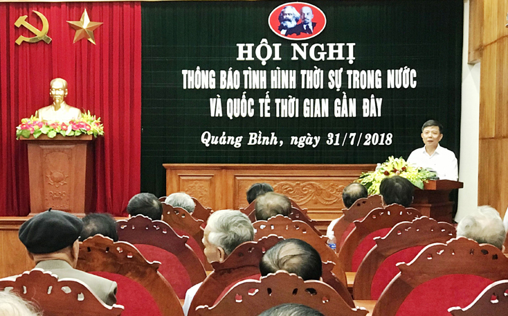 Thông báo tình hình thời sự cho cán bộ lãnh đạo đã nghỉ hưu