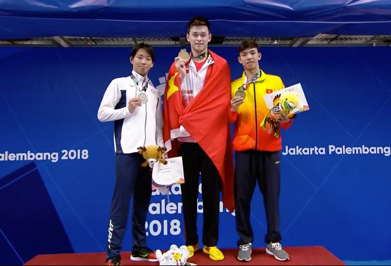 Kình ngư Nguyễn Huy Hoàng giành huy chương đồng tại ASIAD 18