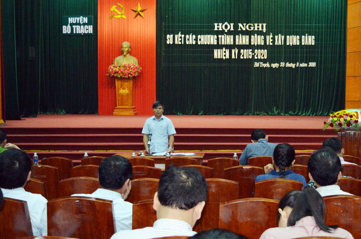 Bố Trạch: Sơ kết các chương trình hành động về xây dựng Đảng, nhiệm kỳ 2015-2020