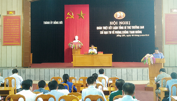 Đồng Hới: Quán triệt Kết luận của Tổng Bí thư về phòng, chống tham nhũng