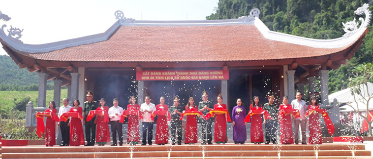 Khánh thành Nhà dâng hương Khu di tích lịch sử quốc gia hang Lèn Hà