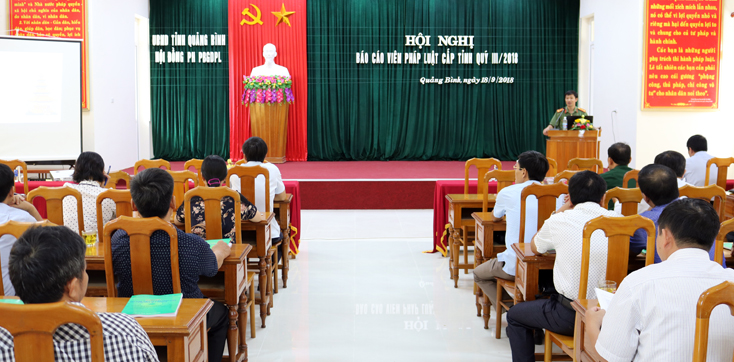 Nâng cao kiến thức pháp luật cho báo cáo viên pháp luật cấp tỉnh