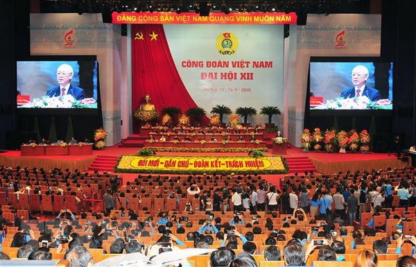 Phiên trọng thể Đại hội Công đoàn Việt Nam lần thứ XII