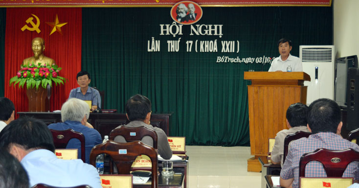 Bố Trạch: Tập trung lãnh đạo thực hiện đối với những lĩnh vực khó, những chỉ tiêu khó đạt