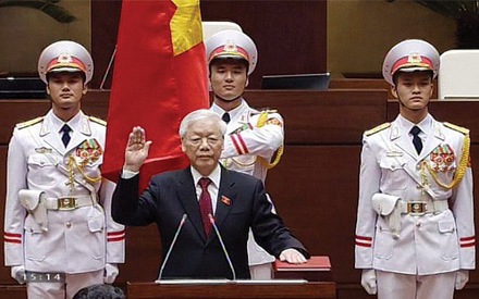 Tân Chủ tịch nước Nguyễn Phú Trọng tuyên thệ nhậm chức