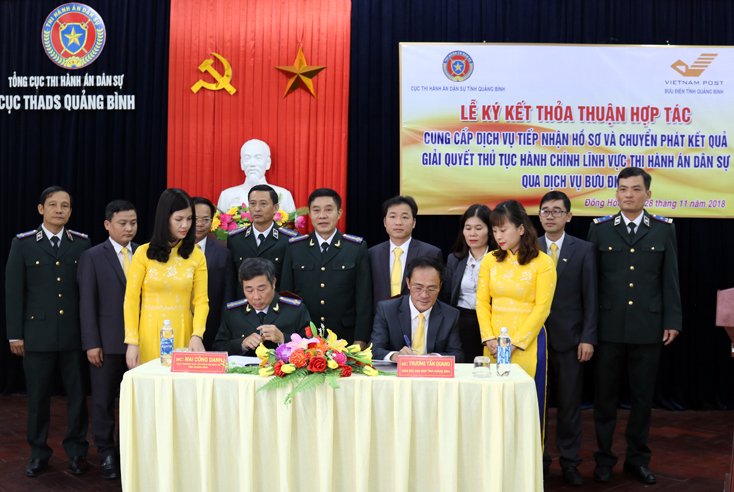 Ký kết thỏa thuận hợp tác giữa Cục Thi hành án dân sự tỉnh và Bưu điện tỉnh