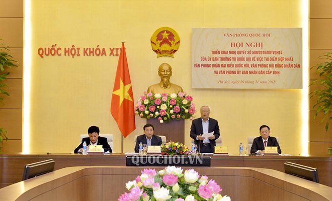 Chính thức triển khai thí điểm hợp nhất 3 văn phòng cấp tỉnh