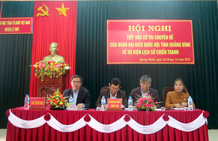 Đoàn đại biểu Quốc hội tỉnh: Tiếp xúc cử tri chuyên đề về sự kiện lịch sử chiến tranh